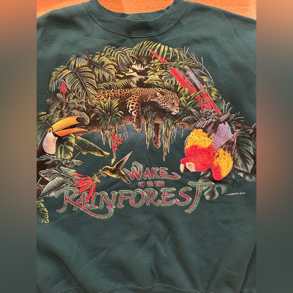 Wake up to the rainforest. Habitat‎ sweatshirt. XL - Picture 2 of 5